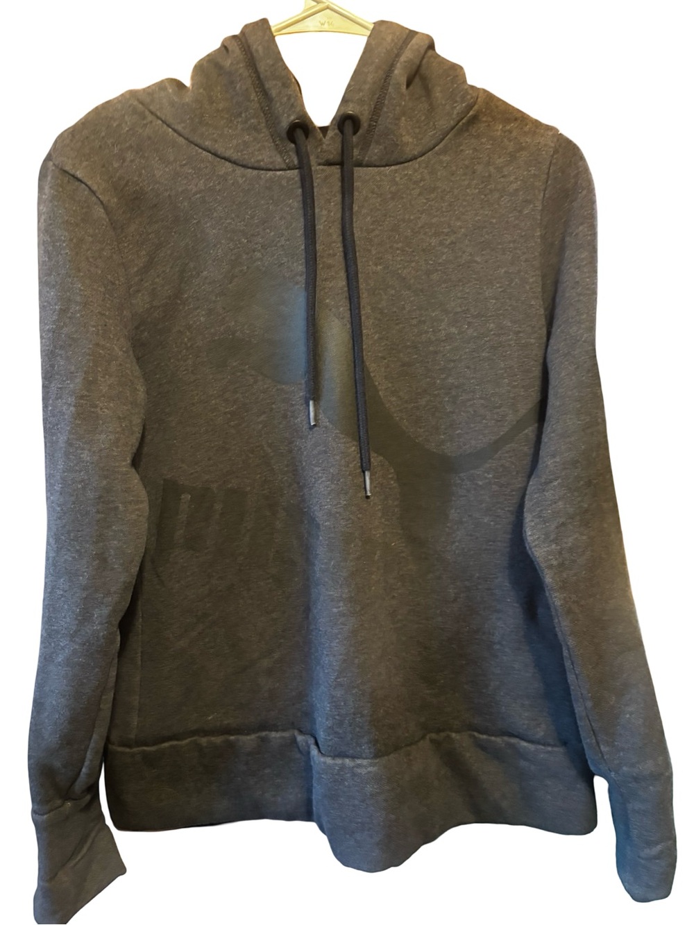 Heather Charcoal Gray Puma Pullover Hoodie. Boys medium